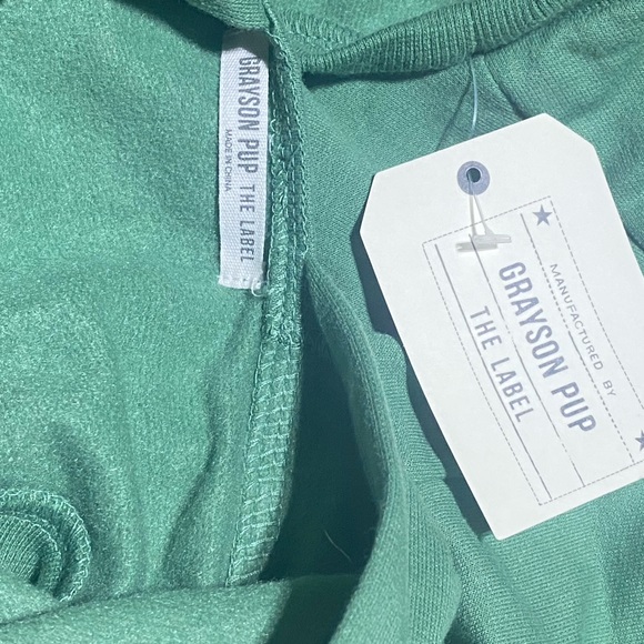 NWT GRAYSON PUP The Label Dog green hoodie size L - Picture 6 of 7